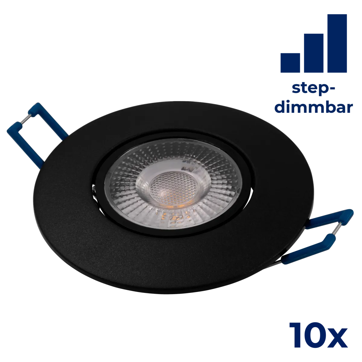 LED-Einbauleuchte McShine "EL-313D" 4,5W, 450lm, 3000K, step-dimmbar, 10er-Pack