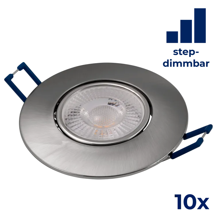 LED-Einbauleuchte McShine "EL-313D" 4,5W, 450lm, 3000K, step-dimmbar, 10er-Pack