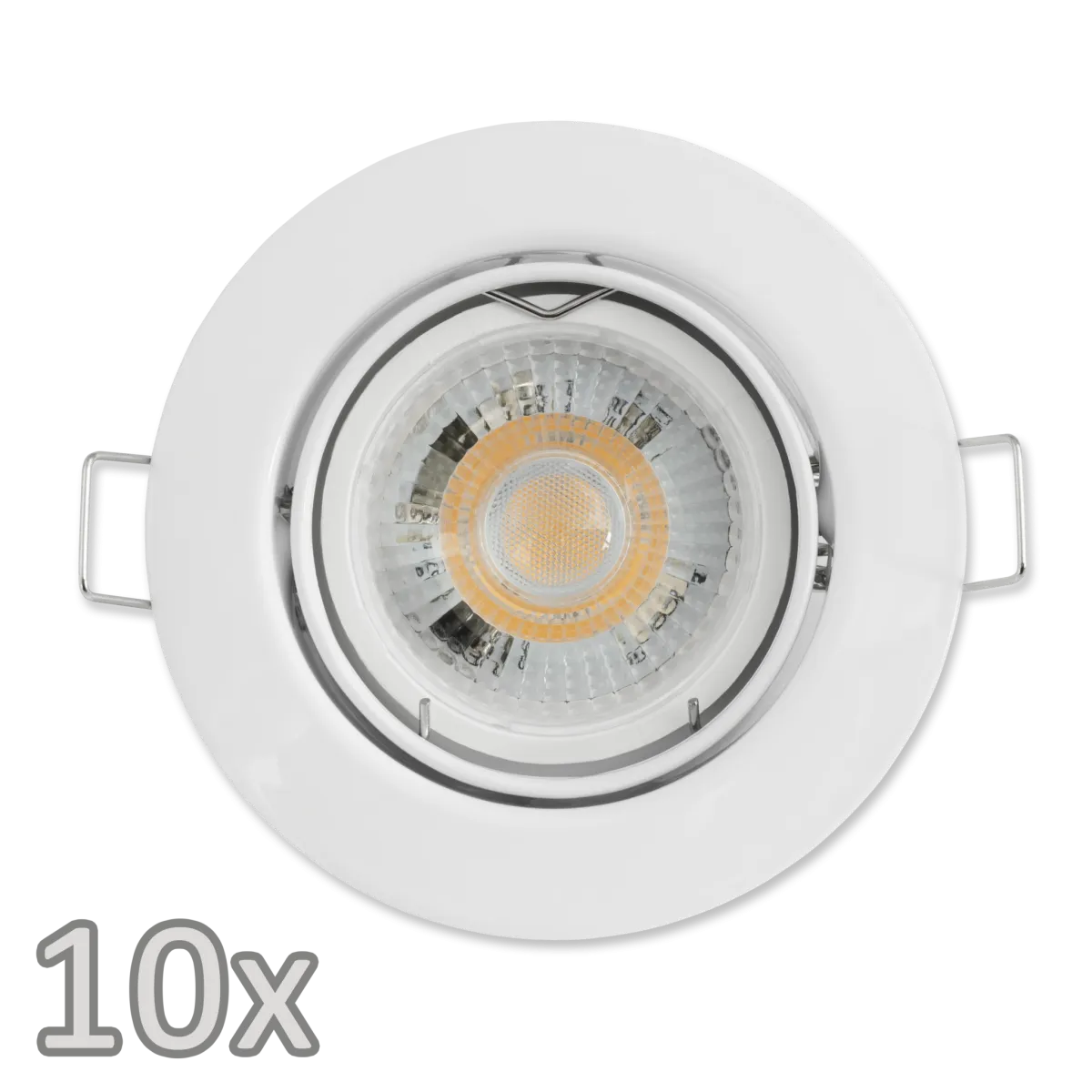 Einbauleuchten-Set McShine, 10xRahmen, 10xLED-Modul, 5W, 400lm, 230V, weiß
