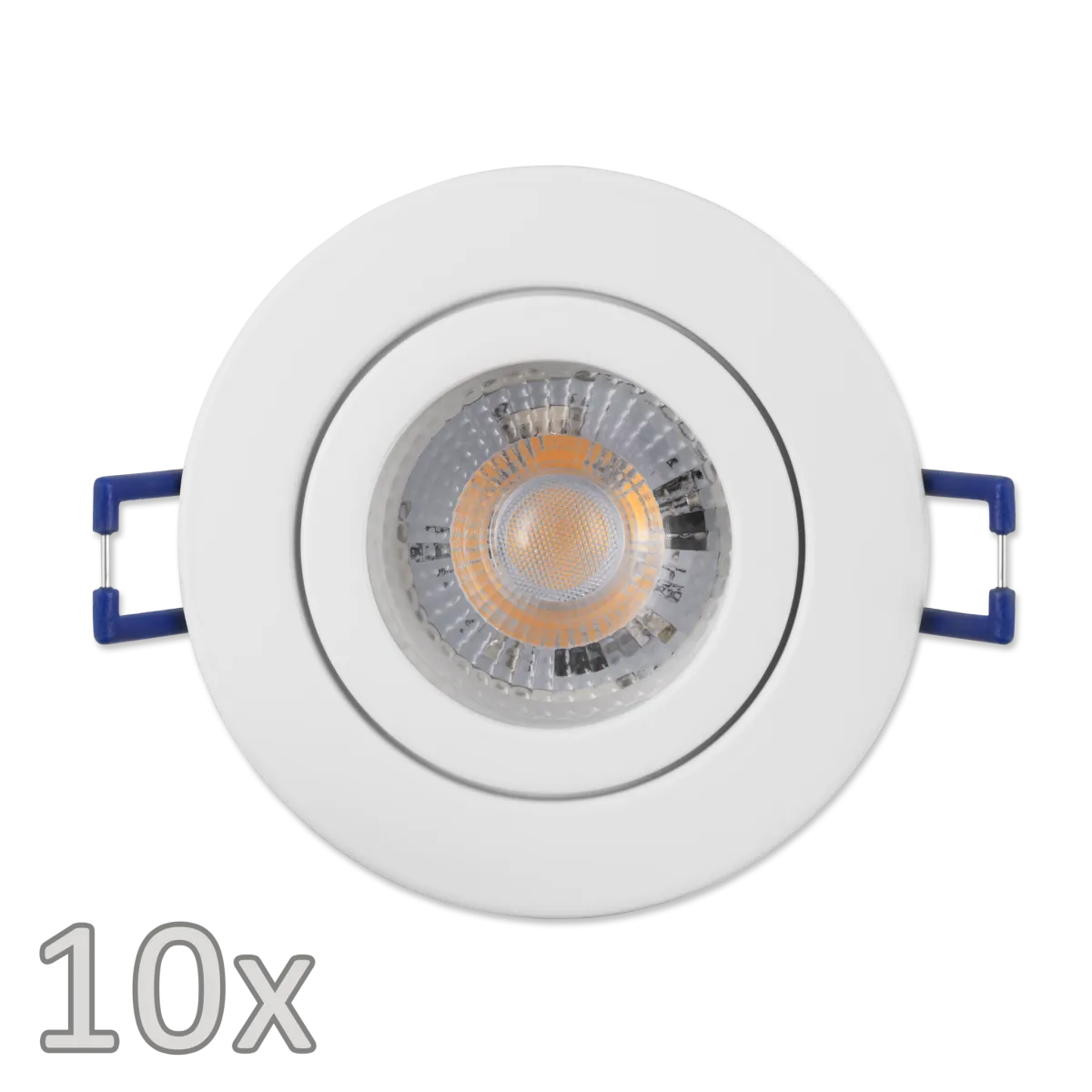 Einbauleuchten-Set McShine, 10xRahmen, 10xLED-Modul, 5W, 400lm, 230V, weiß, Ip44