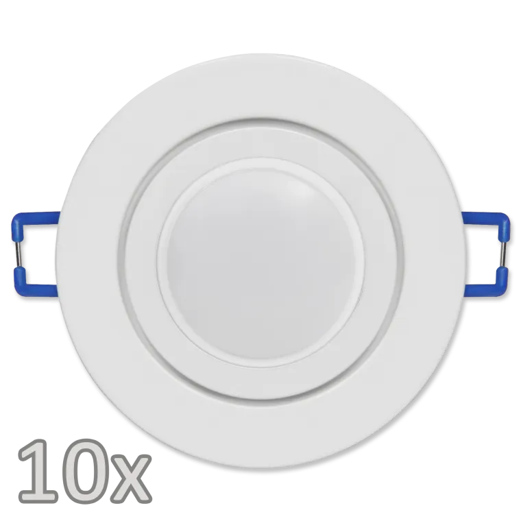 Einbauleuchten-Set McShine, 10xRahmen, 10xLED-Modul, 5W, 440lm, 230V, weiß, IP44