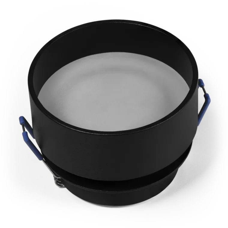 Einbaurahmen McShine "DL-21" rund, mit Frontglas, schwarz