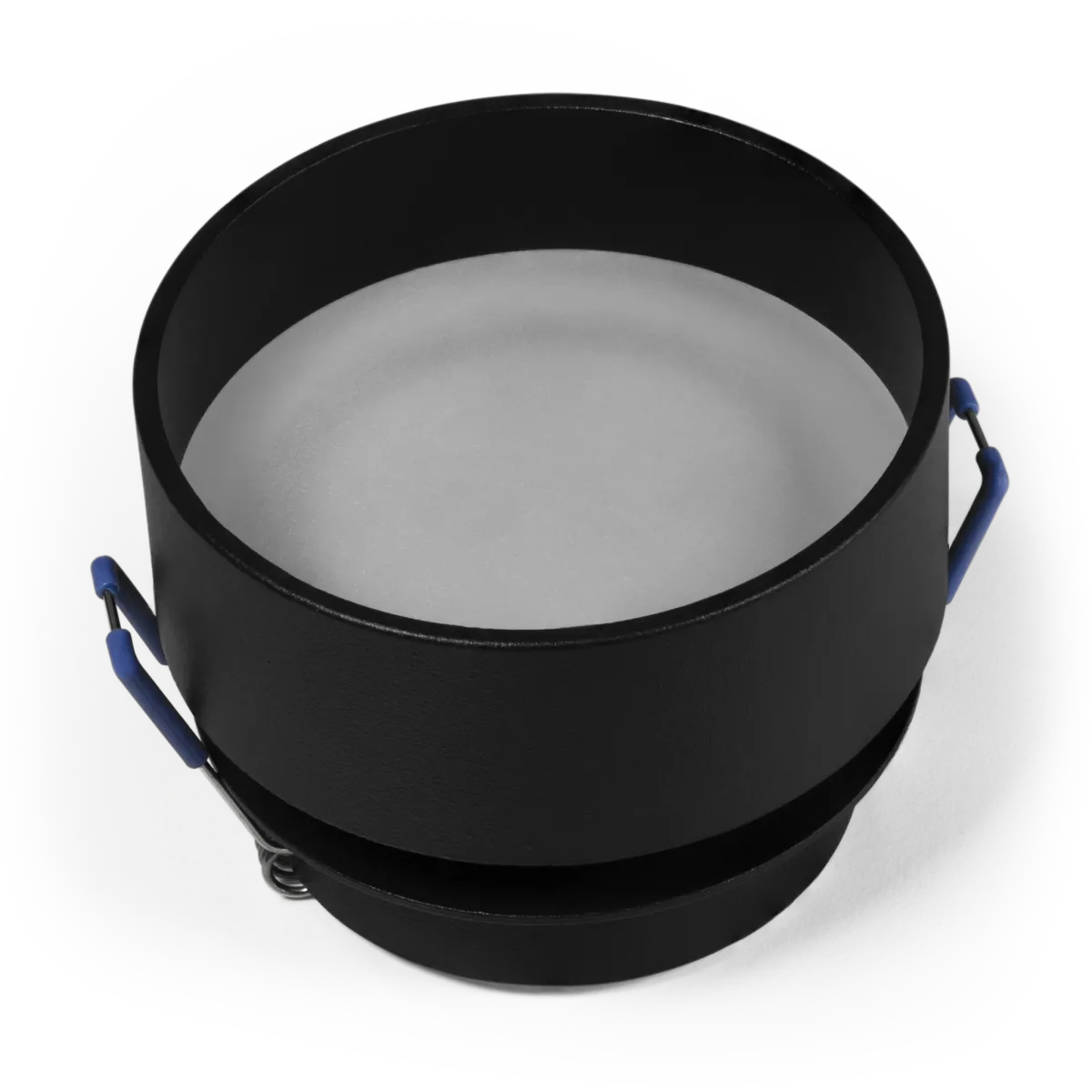 Einbaurahmen McShine "DL-21" rund, mit Frontglas, schwarz