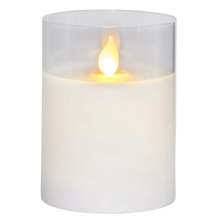 LED-Windlicht "M-Twinkle", weiß, Kunststoffglas, 10x7.5cm, batteriebetrieben