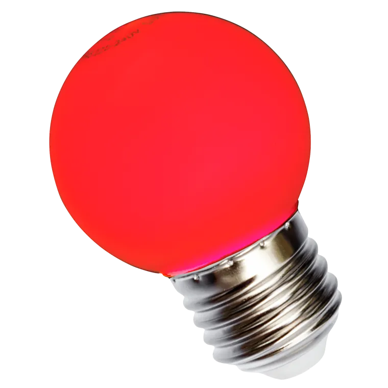 LED Tropfenlampe Rot, E27, 1W, 230V, 50mA, Abstrahlwinkel 270°