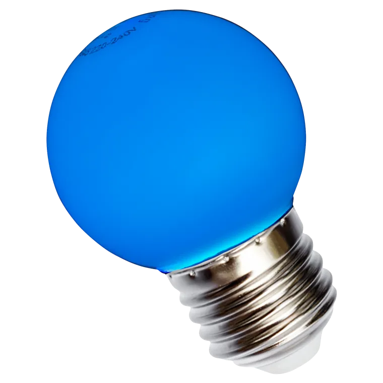 LED Tropfenlampe Blau, E27, 1W, 230V, 50mA, Abstrahlwinkel 270°