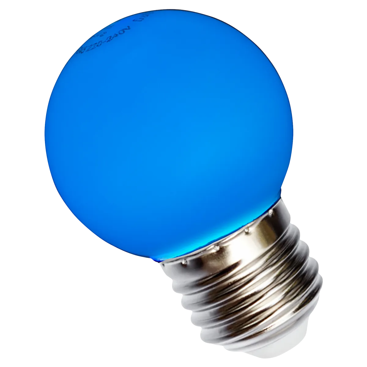 LED Tropfenlampe Blau, E27, 1W, 230V, 50mA, Abstrahlwinkel 270°
