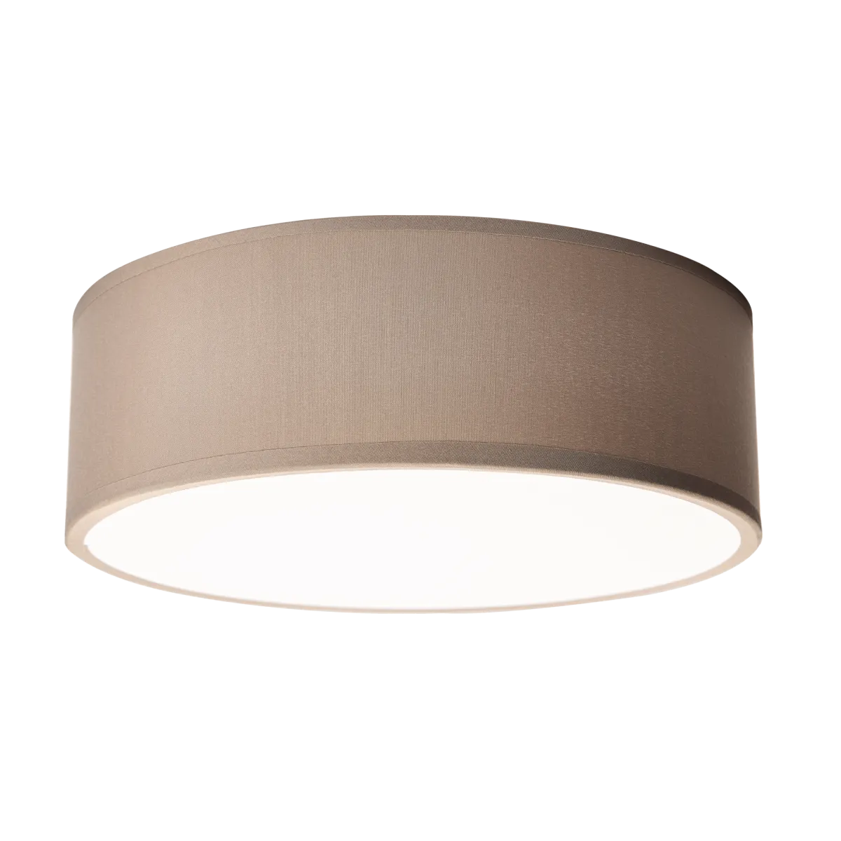 Deckenleuchte EINLICHT "Fabric" für 1x E27, Ø30cm, Taupe, Stoffschirm