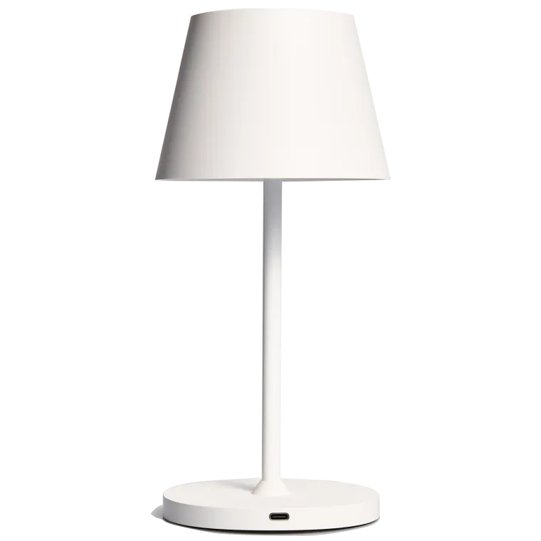 LED-Tischleuchte ROLF KERN „Club Mini“ 25cm, weiß, Akku, dimmbar