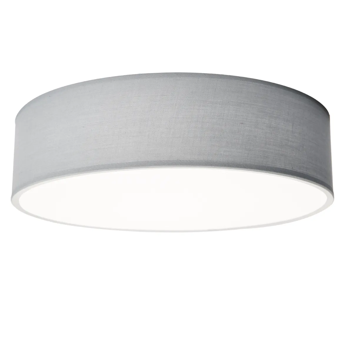 Deckenleuchte EINLICHT "Fabric" für 2x E27, Ø38cm, Blaugrau, Stoffschirm