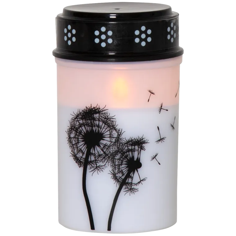 LED-Grablicht "Dandelion", weiß mit Pusteblumenmotiv, warmweiß, 12x7cm, outdoor