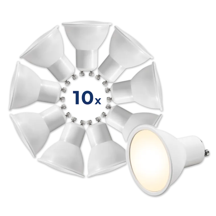 LED-Strahler McShine "MS-60-10" GU10, 6W, 510lm, 3000K, warmweiß,10er-Pack