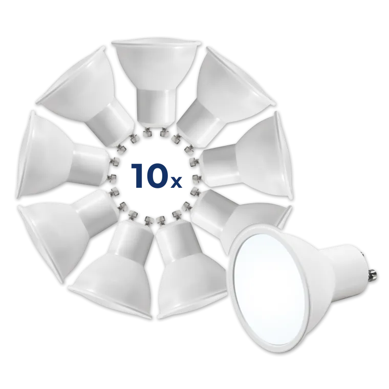 LED-Strahler McShine "MS-60-10" GU10, 6W, 510lm, 6500K, tageslichtweiß,10er-Pack