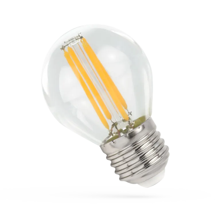 LED Filament Tropfenlampe, E27, 230V, 1W, 1800K - ultra warmweiß, klar