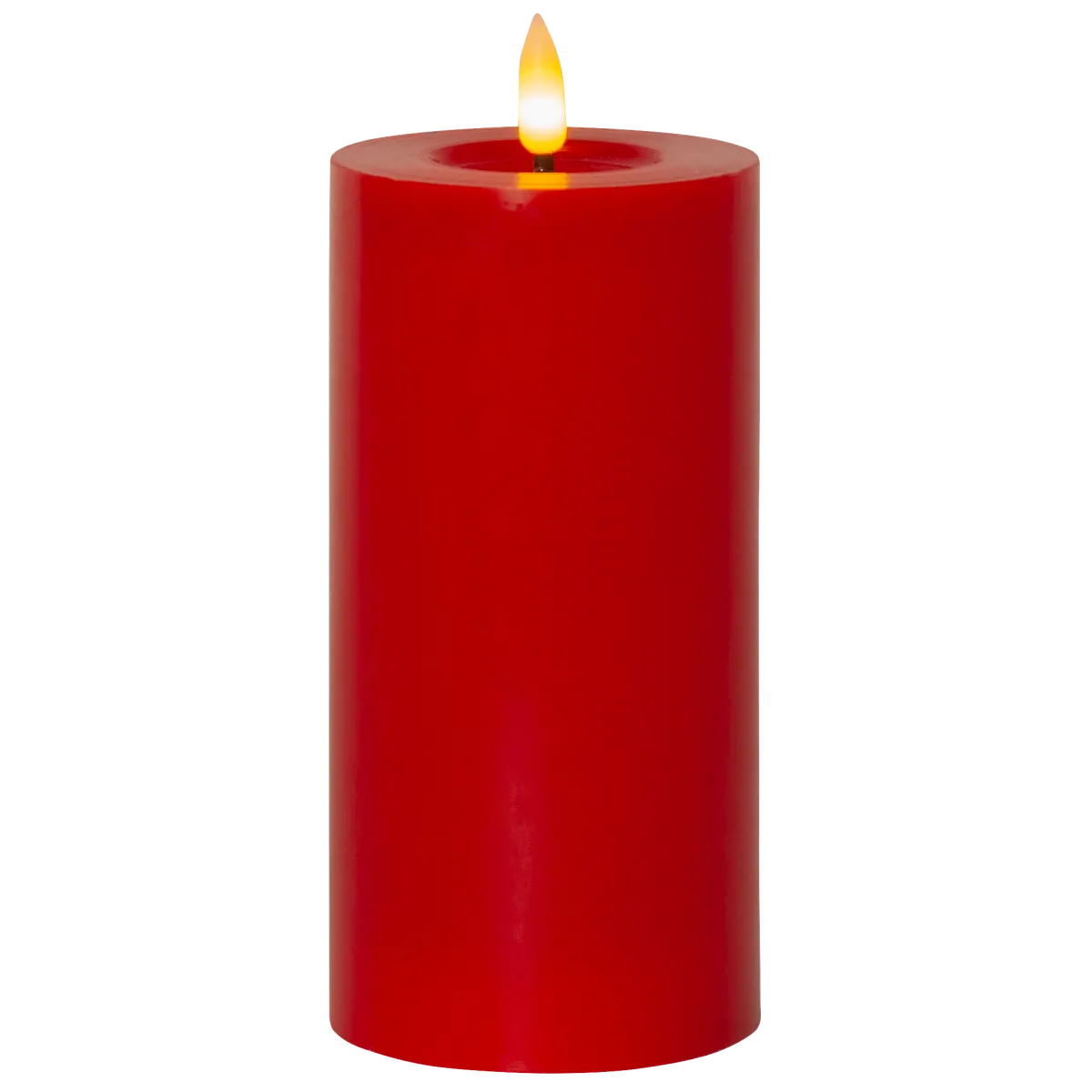 LED Wachskerze "Flamme Flow", rot, 17x7,5cm, naturgetreue Flamme