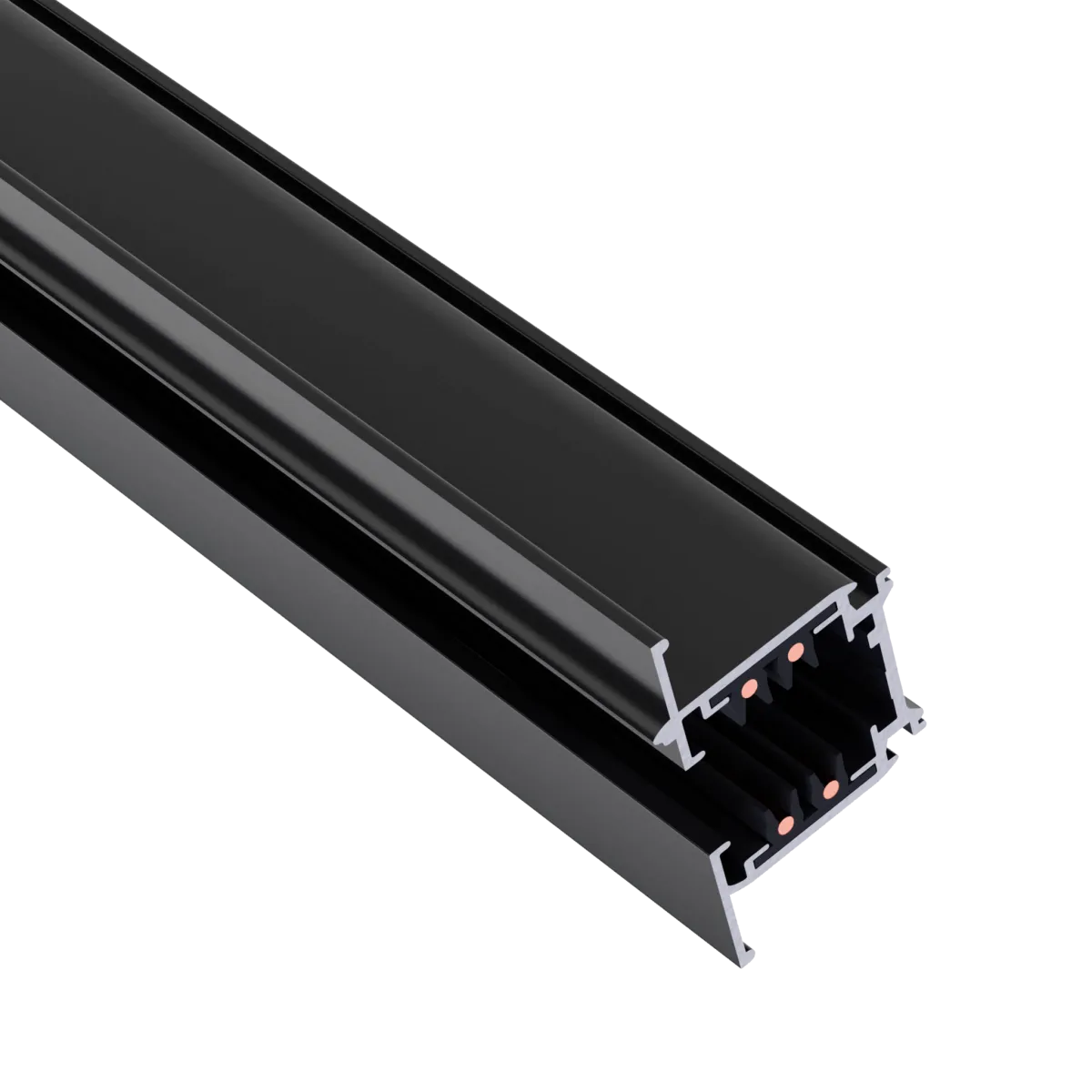 Unterputz-Schiene "SPS" für 3-Phasen-Schienensystem, 1m, schwarz