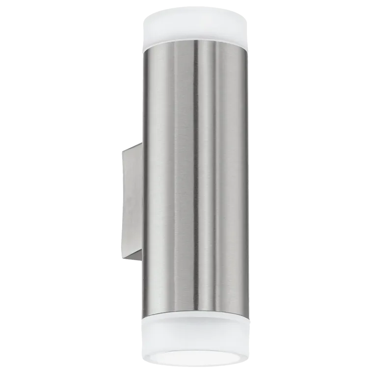 Wandleuchte EGLO "Riga-LED", Edelstahl/Kunststoff,satiniert, GU10, 4000K, 2x2,8W