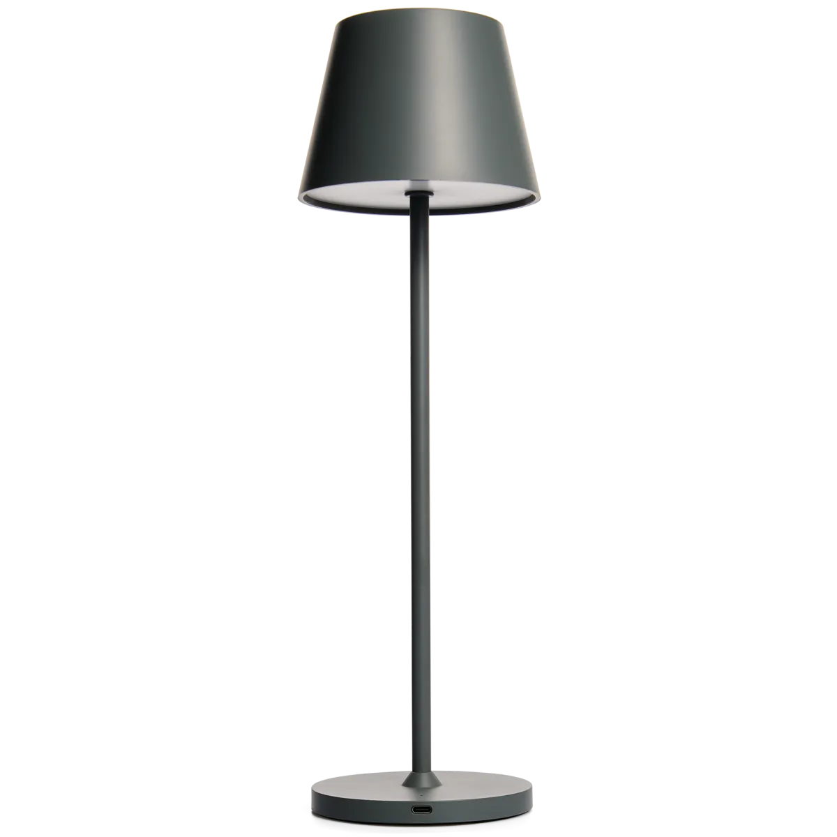 LED-Tischleuchte ROLF KERN „Club“ 38cm, Basaltgrau, Akku, dimmbar