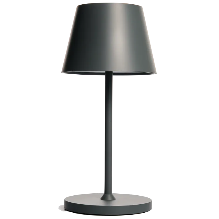 LED-Tischleuchte ROLF KERN „Club Mini“ 25cm, Basaltgrau, Akku, dimmbar