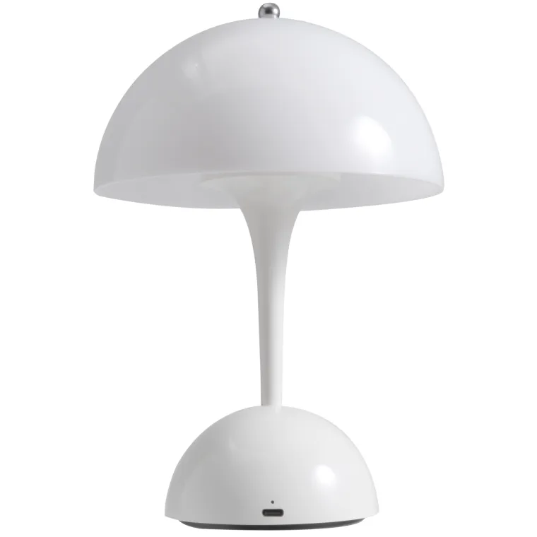 LED-Tischleuchte ROLF KERN „Stil“ 24cm, weiß, Akku, dimmbar