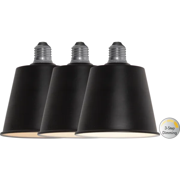 LED-Lampe "Dream", Metall, schwarz, step-dimmbar, E27, 3000K, 210lm, 3,5W