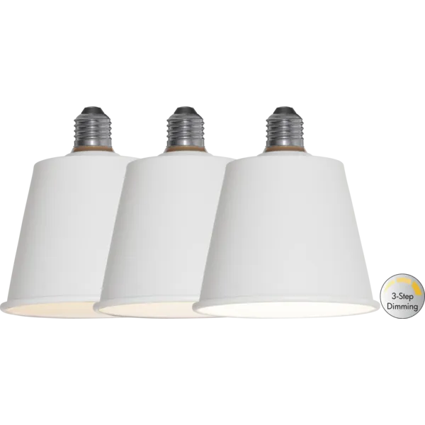 LED-Lampe "Dream", Metall, weiß, step-dimmbar, E27, 3000K, 210lm, 3,5W