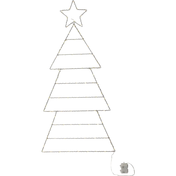 LED-Silhouette "Folde", Tannenbaum, 120cm, batteriebetrieben, klappbar