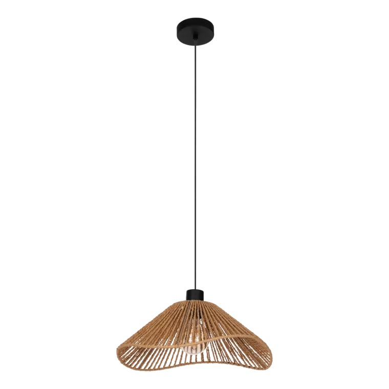 Hängeleuchte EGLO "Lavister", 1-flammig, E27, Stahl, Papier/natur