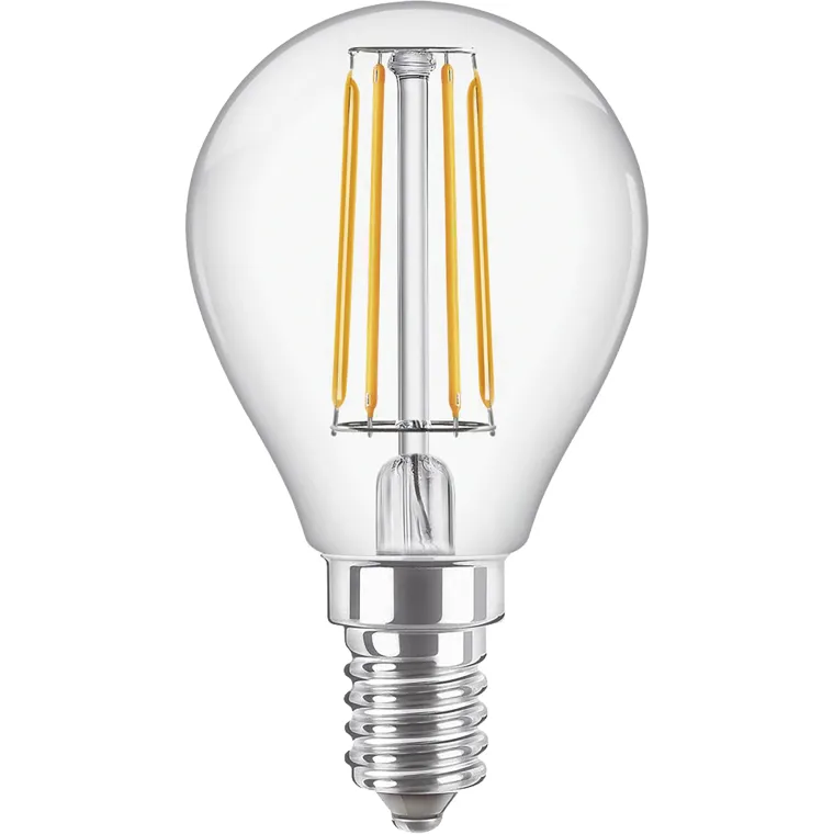 LED-Tropfenlampe Philips "Classic", E14, 6,5W, 2700K, 806lm, 230V, klar