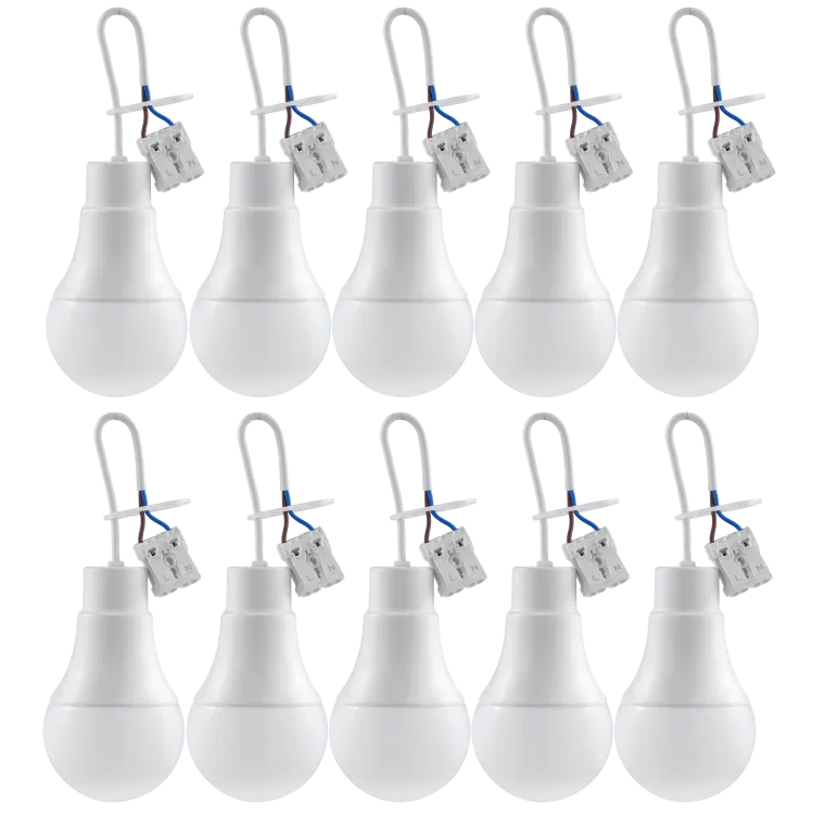LED-Renovierleuchte McShine "LR-9" 9W, 900lm, 4000K, 19cm Kabel, 10er-Pack