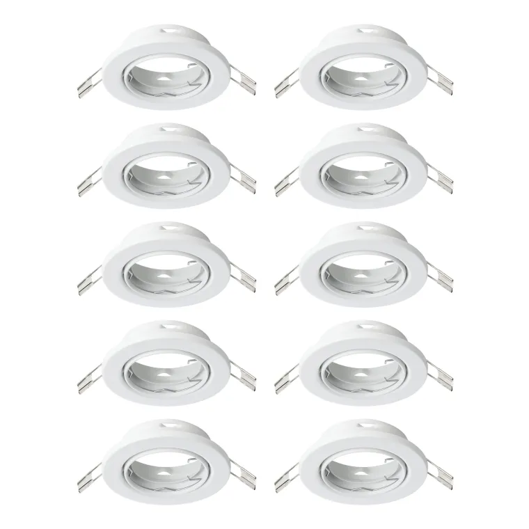 Einbauleuchte EGLO "Agulo", GU10, 10x35W, Stahl, weiß, Ø8,6cm, 10er-Set