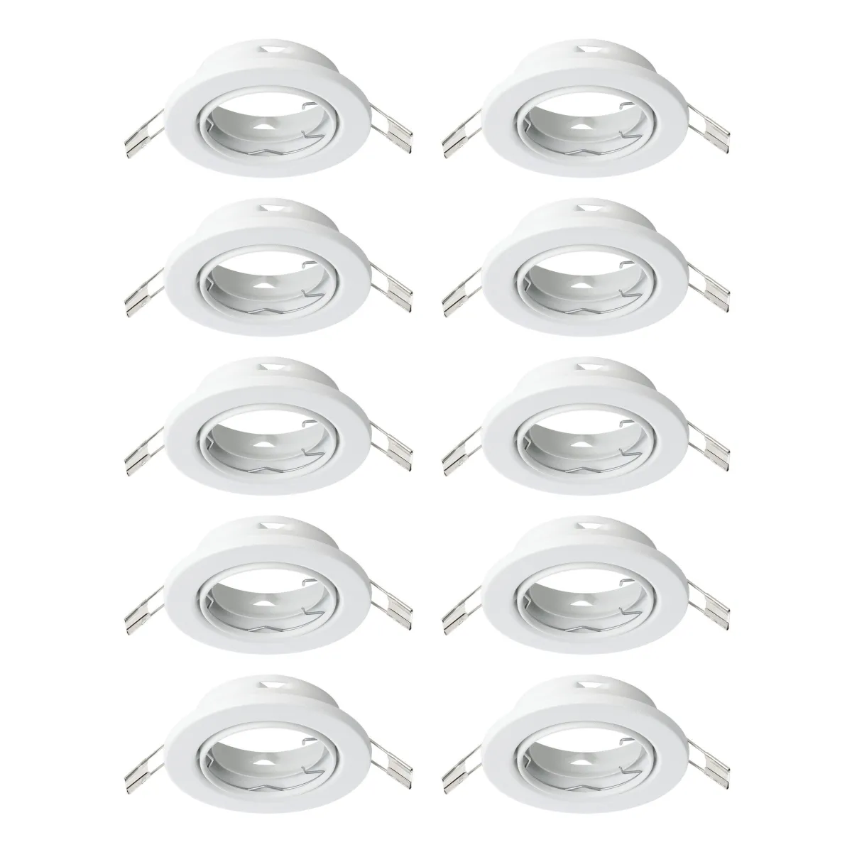Einbauleuchte EGLO "Agulo", GU10, 10x35W, Stahl, weiß, Ø8,6cm, 10er-Set
