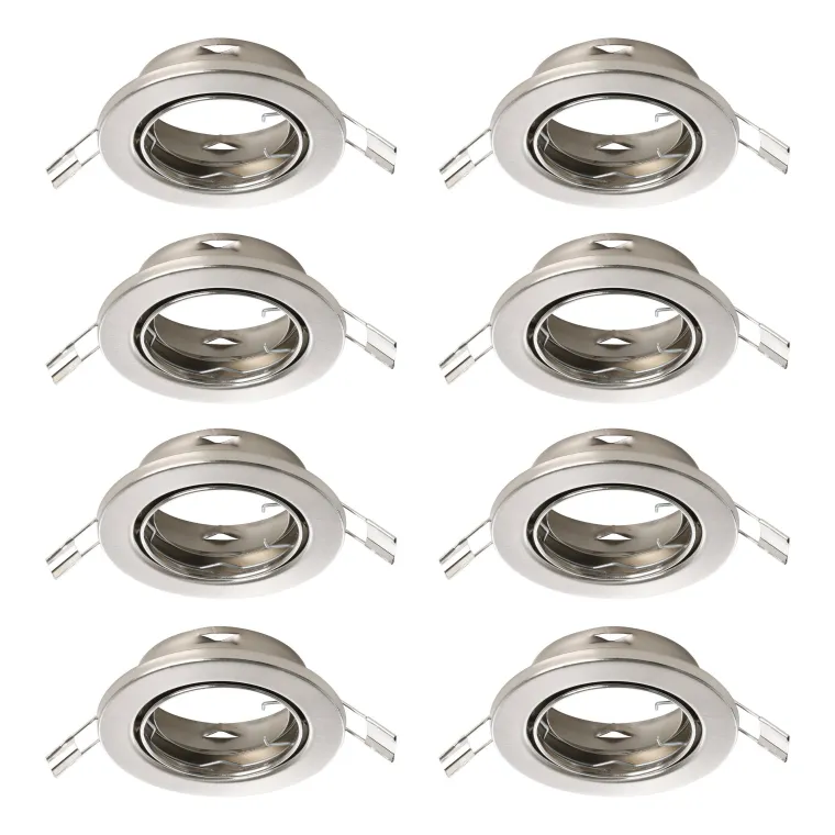 Einbauleuchte EGLO "Agulo", GU10, 10x35W, Stahl, nickel-matt, Ø8,6cm, 10er-Set