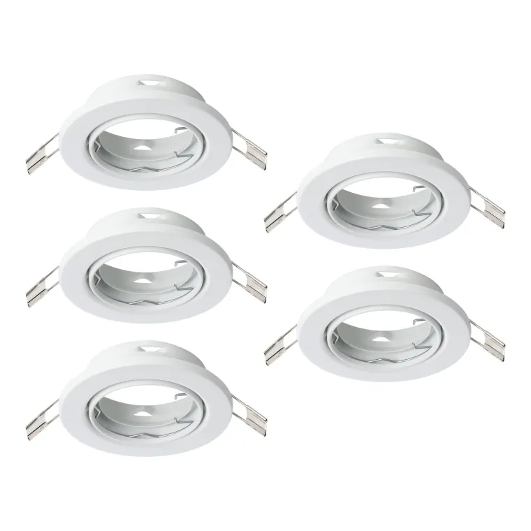 Einbauleuchte EGLO "Agulo", GU10, 5x35W, Stahl, weiß, Ø8,6cm, 5er-Set