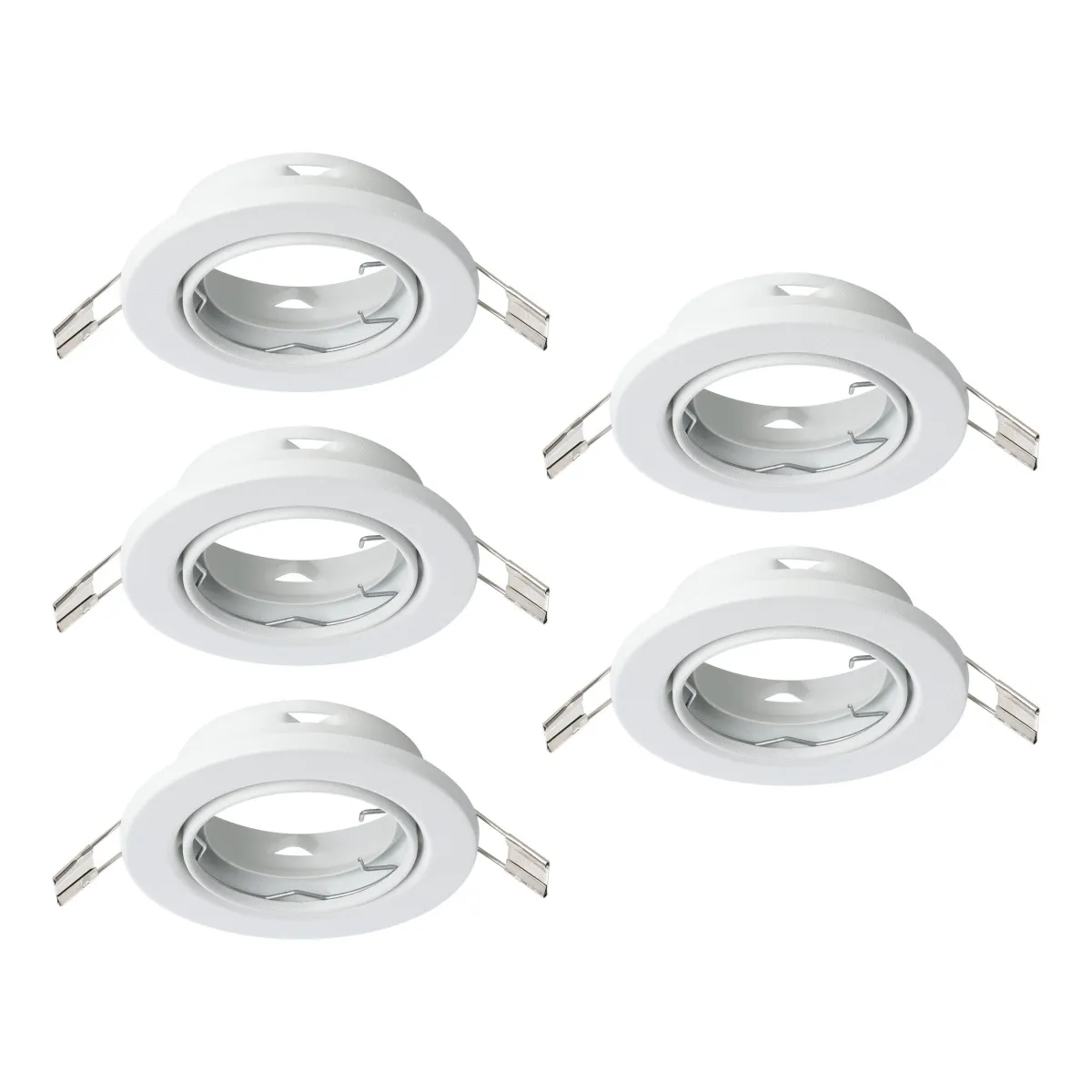 Einbauleuchte EGLO "Agulo", GU10, 5x35W, Stahl, weiß, Ø8,6cm, 5er-Set