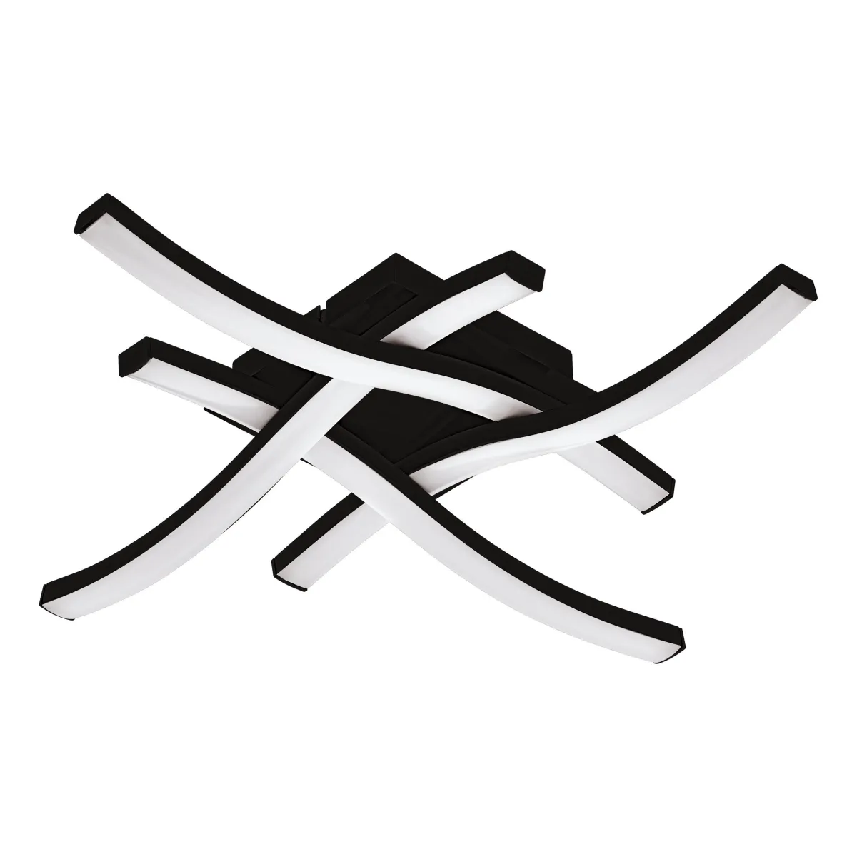 Deckenleuchte EGLO "Cabezas-E", LED, 18,8W, 2240lm, 3000K, schwarz/weiß, 40x40x7,5cm
