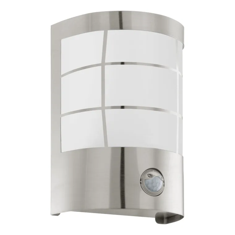 Wandleuchte EGLO "Cerno 1", LED, E27, 1x4,9W, Edelstahl/Glas, edelstahl/weiß