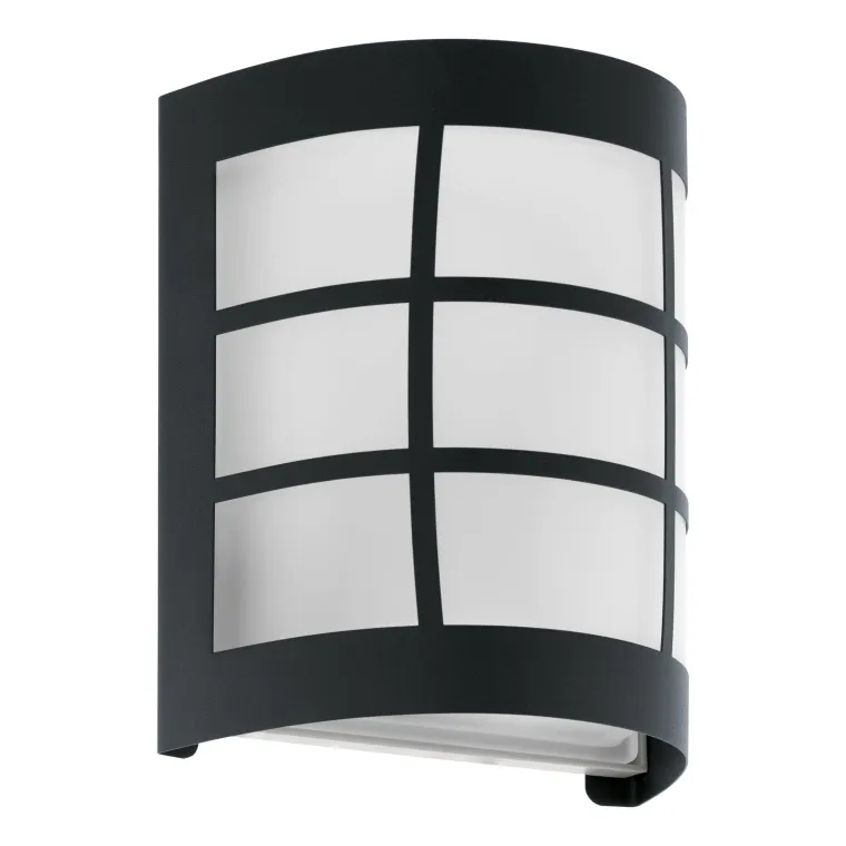 Wandleuchte EGLO "Cerno 1", LED, E27, 1x4,9W, Stahl verzinkt/Glas, schwarz/weiß
