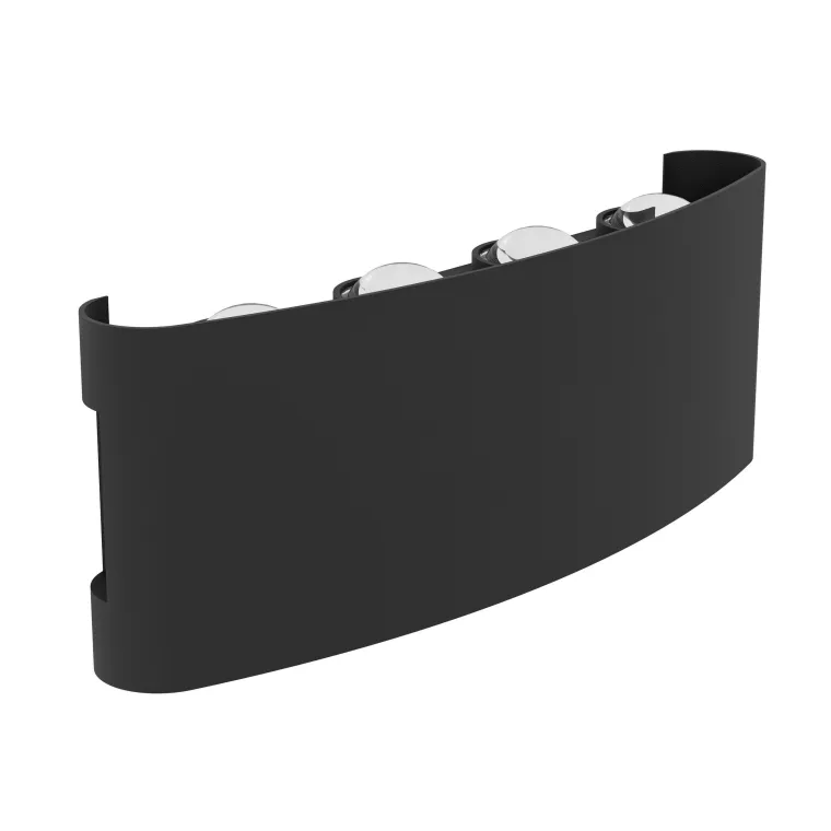 Wandleuchte EGLO "Cosolenzo-E", LED, Alu/Kunststoff, schwarz-struktur/milky