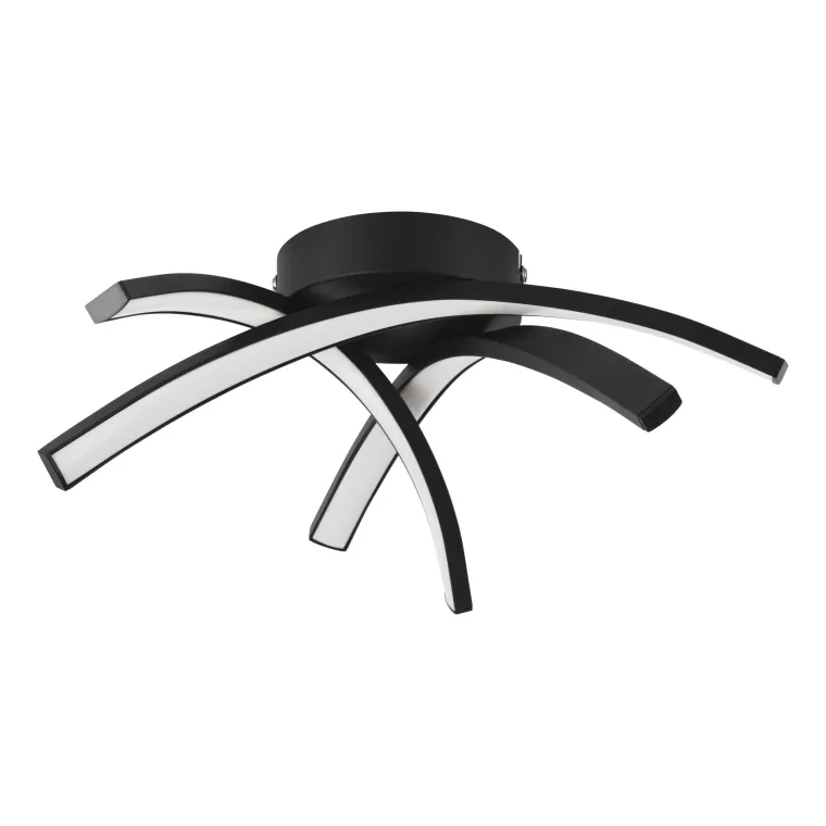 Deckenleuchte EGLO "Destro-E", LED, 11W, 1500lm, 3000K, schwarz/weiß, 37x35,5x10cm