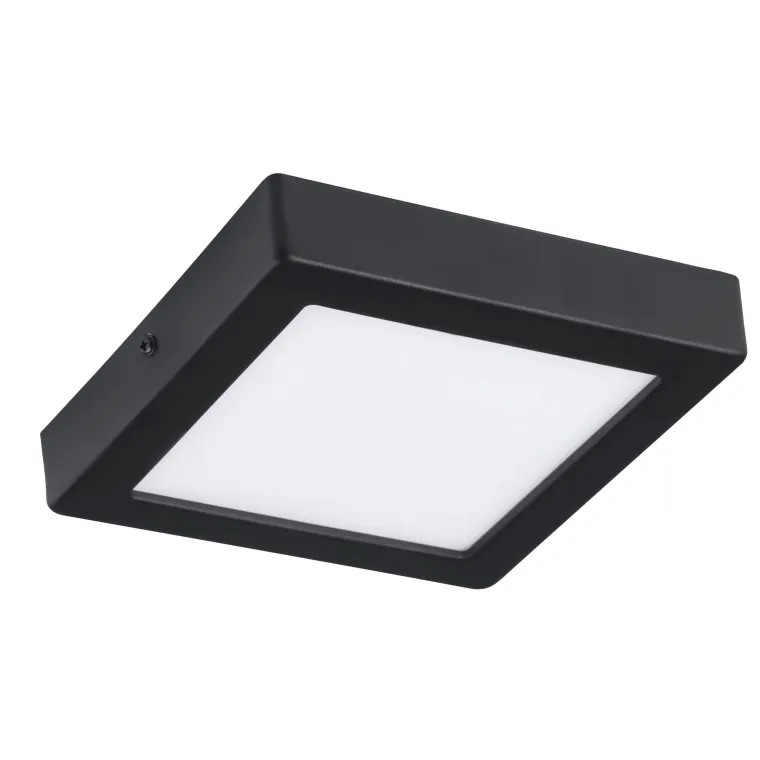 Aufbauleuchte EGLO "Idun", LED, 9,5W, 1500lm, 4000K, schwarz/weiß, 17x17x3cm