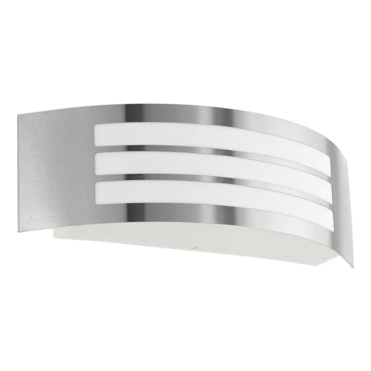 Wandleuchte EGLO "Leiros", E27, 1x25W, Edelstahl/Kunststoff, edelstahl/weiß