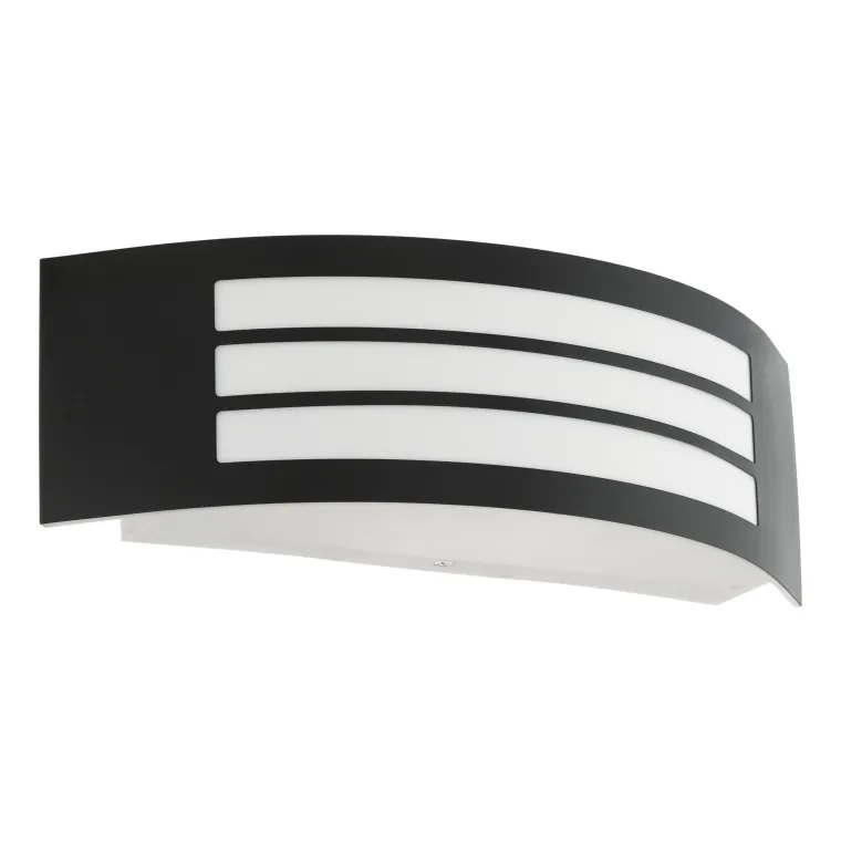 Wandleuchte EGLO "Leiros", E27, 1x25W, Edelstahl/Kunststoff,schwarz/weiß, 31x10cm