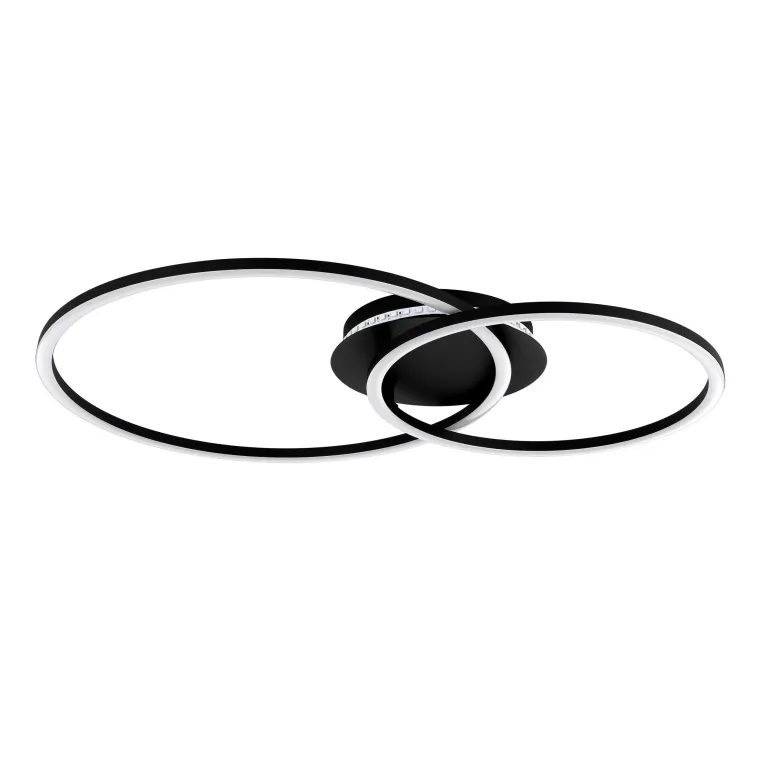 Deckenleuchte EGLO "Palmaves 3", LED, 3000lm, 3000-6500K,schwarz/weiß,55x39x12cm