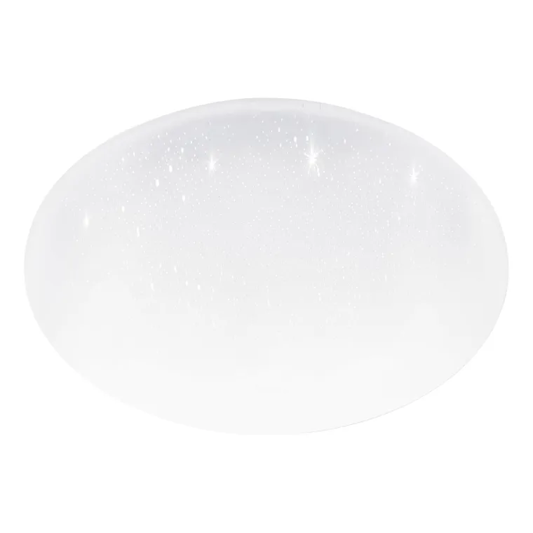 Deckenleuchte EGLO "Pogliola-R", LED, Kristalleffekt, weiß matt/weiß, 7,5xØ50cm