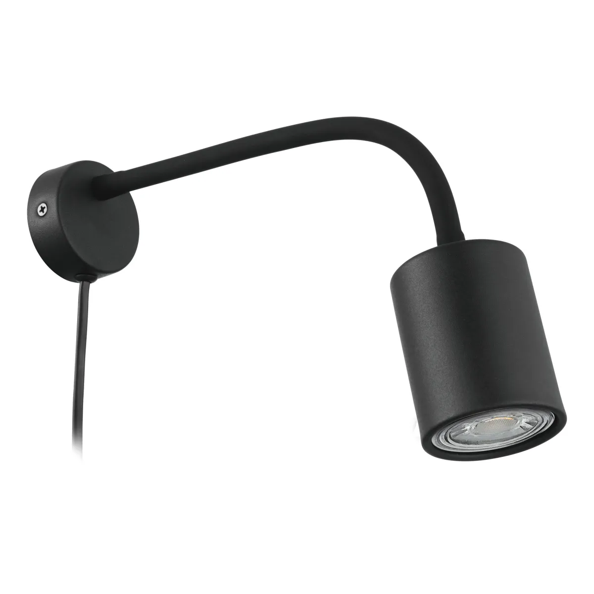 Wandleuchte EGLO "Portella", LED, GU10, 1x3W, Stahl, schwarz, 6x6,5cm