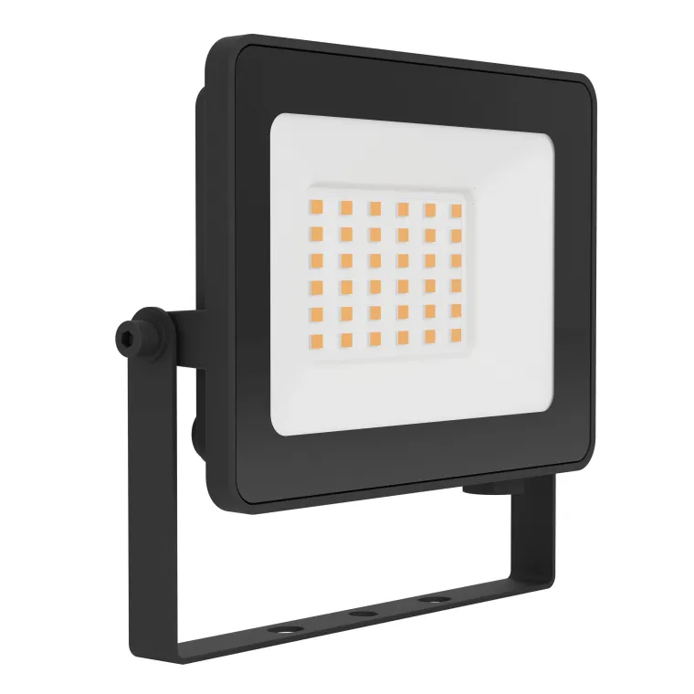 Strahler EGLO "Risacca-E", LED, 30W, 2800lm, 4000K, Alu/Glas, schwarz/klar