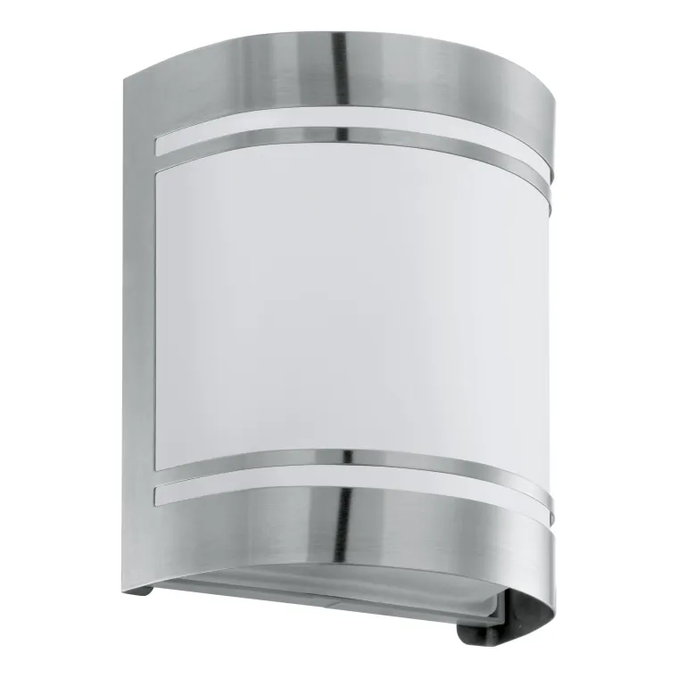 Wandleuchte EGLO "Rosada-E", E27, 1x40W, Edelstahl/Glas, edelstahl/weiß