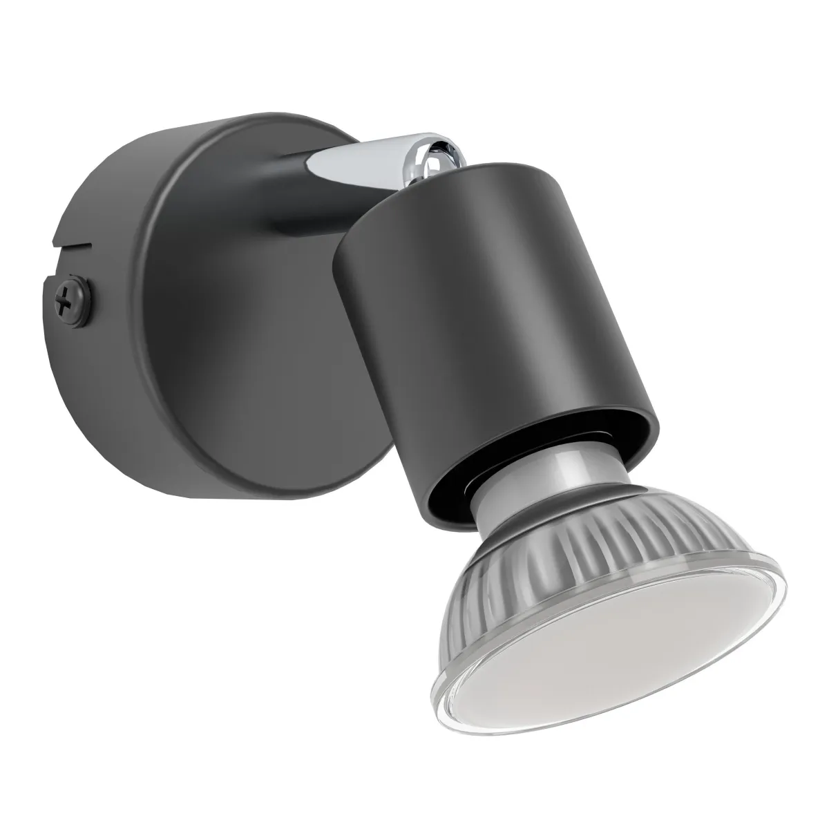 Spot EGLO "Stecci-E", LED, GU10, 1x5W, Stahl/Kunststoff, schwarz, 6,5x7,5cm