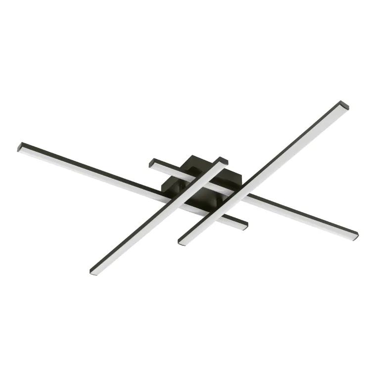 Deckenleuchte EGLO "Vascella", LED, 20W, 2500lm, 4000K, schwarz/weiß, 74x74x7cm